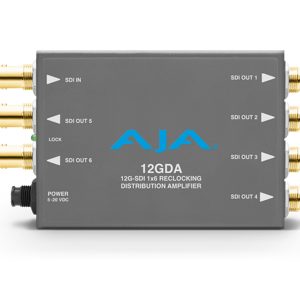 AJA 12GDA-R0 1×6 12G-SDI Reclocking Distribution Amplifier / 12G Cable Equalization