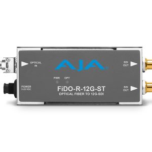 AJA FiDO-R-12G-ST 1-Channel Single Mode ST Fiber to 12G-SDI Extender (Receiver)