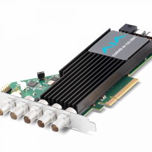 AJA CRV44-12G-R0-02 12G-SDI PCIe 3.0 4 Ch I/O Card - Short Bracket w/ Fan - Active Cooling - HDBNC-No Cables