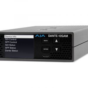 AJA DANTE-12GAM-R0 12G-SDI 32-Channel Embedder/Disembedder Dante / AES67 / SMPTE ST 2110