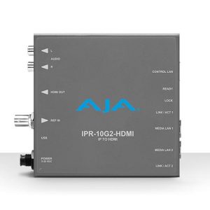 AJA IPR-10G2-HDMI Single Channel SMPTE ST 2110 Video and Audio IP Decoder to HDMI 1.4b (UltraHD/HD) with hitless switching