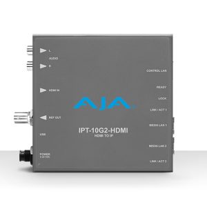 AJA IPT-10G2-HDMI HDMI to SMPTE ST 2110 Video and Audio IP Encoder with Hitless Switching
