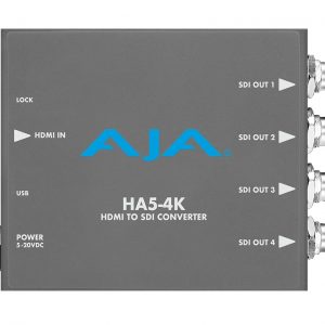 AJA HA5-4K-R0 4K HDMI to Quad 3G-SDI Converter / 4K60 4:4:4 / HDR Infoframe Analysis