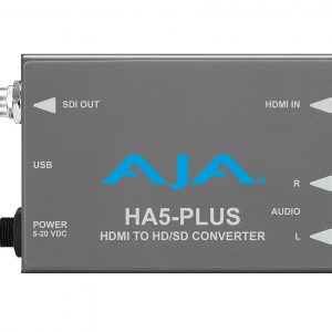 AJA HA5-PLUS-R0 HDMI to 3G-SDI Converter 1080p60 / EDID Emulation / Analog Audio Embed / DSLR 525p 625p