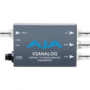 AJA V2ANALOG-R0 HD/SD-SDI to YPbPr / RGB / Composite Analog Converter 10-bit USB Config