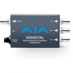 AJA V2DIGITAL-R0 Analog to HD / SD-SDI Mini Converter / 10-bit 2x Oversampling / Component Composite
