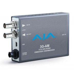 AJA 3G-AM-BNC 3G-SDI 8-Ch AES Embedder/Disembedder with BNC Cable