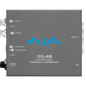 AJA 12G-AM 12G-SDI 8-Channel AES Audio Embedder/Disembedder with Fiber Options