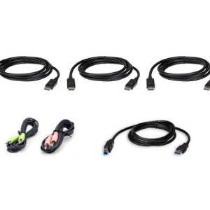 Aten 2L7D02UDPX6 6 inch Dual Display DisplayPort Secure KVM Cable