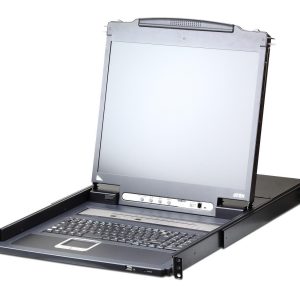 Aten CL5716iN 16-Port PS/2-USB VGA 19 inch LCD KVM over IP Switch with Daisy-Chain Port and USB Peripheral Support