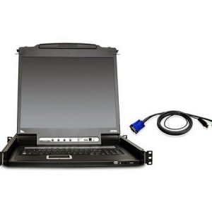Aten CL5708NUKit 8-Port Slideaway LCD KVMP Switch Kit with USB KVM Cables