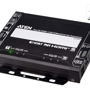 Aten VE1833 True 4K HDMI / USB HDBaseT 3.0 - Lite Transceiver with PoH (True 4K@40 m)