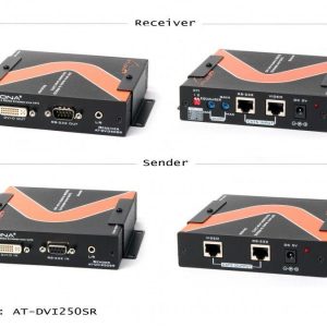 Atlona AT-DVI250SR-b DVI w RS232/Analog Audio Extender over Cat5/6 up to 850ft