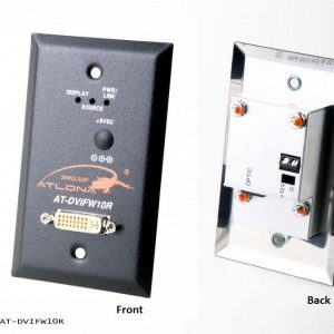 Atlona AT-DVIFW10R-b Wall Plate Style DVI Extender (Receiver) over single Multi Mode Fiber with HDCP and EDID Support