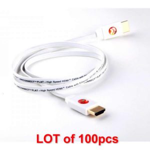 Atlona AT-LCF-4_L100 4ft High Speed 1080P Flat HDMI with Ethernet Cable for TV PS4 XBOX ONE LOT of 100pcs