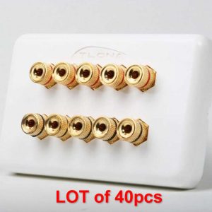 Atlona AT80100_L40 HIGH-QUALITY WALL PLATE FOR 5 SPEAKERS Lot of 40pcs