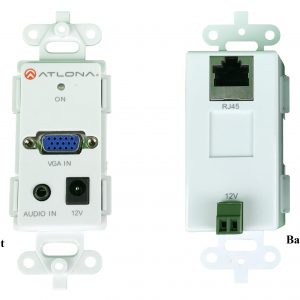 Atlona AT-VGAPW-SR VGA Video and Audio Wall Plate UTP/CAT5 Extender (Transmitter/Receiver) Set