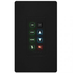 Aurora Multimedia DXB-8I-G2-B 8-Button 1-Gang Backlit Button Control Pad (Black) with No Tariffs, Black