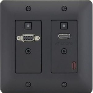Aurora Multimedia DXW-2-B HDMI/VGA HDBaseT Wall Plate Extender (Transmitter) Black