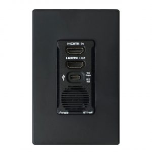 Aurora Multimedia IBT-1-WP1-B IPBaseT® AV Distribution Wall Plate – Black