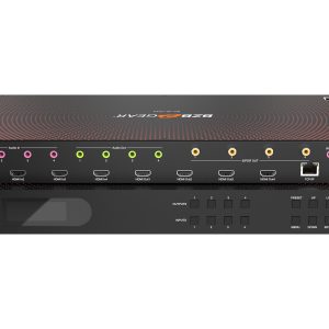 BZBGEAR BG-4K-VP44 4×4 4K UHD Seamless HDMI Matrix Switcher/Video Wall Processor/MultiViewer with Scaler/IR/Audio/IP and RS-232