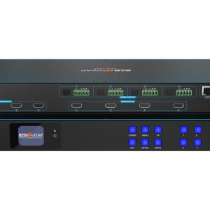 BZBGEAR BG-8K-44MA 4×4 8K UHD HDMI 2.1 Matrix Switcher with Auto Downscaling/Audio De-Embedding (8K60/4K120 and VRR/FVA/ALLM Support)