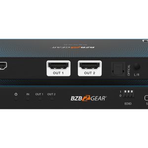 BZBGEAR BG-8K-DA12A-G2 1×2 8K UHD HDMI 2.1 48Gbps Splitter with Auto Downscaling/Audio De-Embedding (8K60/4K120 and VRR/FVA/ALLM Support)