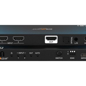 BZBGEAR BG-8K-HS21A 2×1 8K UHD HDMI 2.1 Switcher with Audio De-Embedding (8K60/4K120Hz 4:4:4 VRR/FVA/ALLM Support)