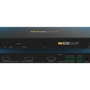 BZBGEAR BG-8K-HS21AR 2×1 8K UHD HDMI 2.1 Switcher with Digial/Analog Audio De-Embedding/EDID/RS-232 (8K60/4K120Hz 4:4:4 VRR/ALLM Support)