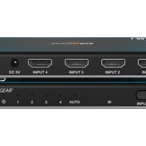 BZBGEAR BG-8K-HS41 4×1 8K UHD Ultra Slim HDMI 2.1 Switcher (8K60/4K120Hz 4:4:4 and VRR/FVA/ALLM Support)