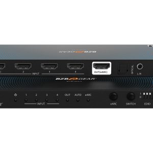 BZBGEAR BG-8K-HS41A 4×1 8K UHD HDMI 2.1 Switcher with Audio De-Embedding (8K60/4K120Hz 4:4:4 VRR/FVA/ALLM Support)