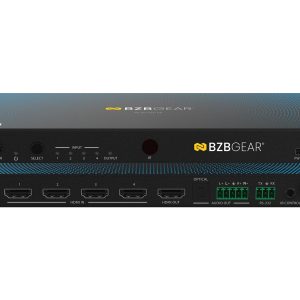 BZBGEAR BG-8K-HS41AR 4×1 8K UHD HDMI 2.1 Switcher with Digial/Analog Audio De-Embedding/EDID/RS-232 (8K60/4K120Hz 4:4:4 VRR/ALLM Support)