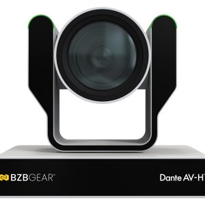 BZBGEAR BG-ADAMO-4KDA25X-W 25X 4K UHD Auto Tracking HDMI 2.0/12G-SDI/USB 2.0/USB 3.0 Dante AV-H Live Streaming PTZ Camera with Tally Lights (White)