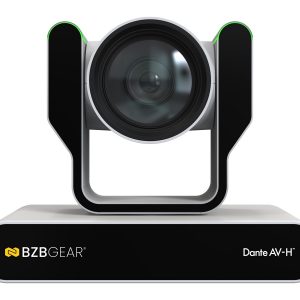 BZBGEAR BG-ADAMO-JRDA12X-W 12X 1080P FHD Auto Tracking HDMI/3G-SDI/USB 2.0/USB 3.0 Dante AV-H Live Streaming PTZ Camera with Tally Lights (White)
