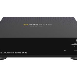 BZBGEAR BG-AMP150WD 2-Channel 150W Compact Class D DSP & Amplifier with Digital/Analog Audio and 2×2 Dante In/Out