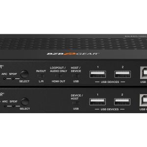 BZBGEAR BG-EXH-100C6 4K UHD HDMI/HDBaseT 3.0 Extender with IR/eARC/ARC/PoC/RS-232/Ethernet/USB 2.0 and Audio Embedding/De-embedding up to 330ft