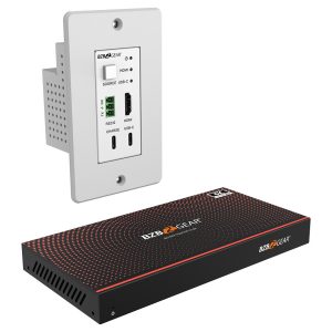BZBGEAR BG-EXH-70UCWP-W 3×1 HDMI/USB-C Wall Plate Switcher & HDBaseT Extender Kit, 4K UHD 18Gbps with RS232 – 230ft Range