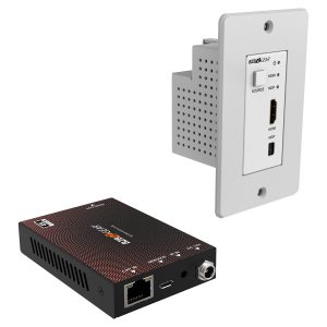BZBGEAR BG-EXHD-50UWP-W 4K UHD 18Gbps HDMI/MDP Wall Plate Transmitter/Receiver Kit up to 164ft