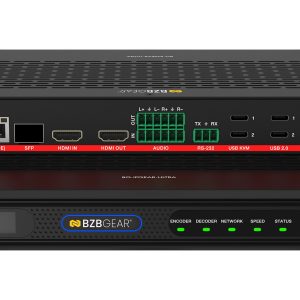 BZBGEAR BG-IPGEAR-ULTRA 4K UHD HDMI 2.0 Over IP Multicast Transceiver with Seamless Matrix Switching/Video Wall/MultiView/KVM/USB 2.0/POE Support