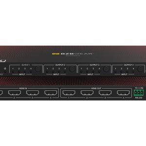 BZBGEAR BG-MVS4X4-CV 4×4 4K UHD HDMI Seamless Matrix Switcher and Video Wall Processor with Scaler/IR/Audio/RS-232