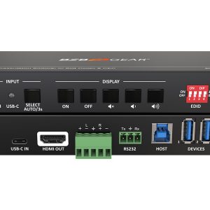 BZBGEAR BG-PS21-4K 2-Port 4K UHD KVM Presentation Switcher with HDMI/USB-C Inputs and HDMI Output