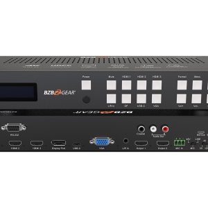 BZBGEAR BG-PSC6x2-4K 6×2 4K UHD Conference Room Presentation Switcher Scaler with HDMI/VGA/USB-C/DP and Audio