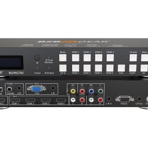 BZBGEAR BG-PSC7X2 7×2 4K UHD Presentation Switcher Scaler with HDMI/VGA/Component/Composite Video and Audio
