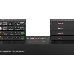 BZBGEAR BG-UDA-E18 1×8 4K UHD HDMI HDBaset Splitter/Distribution Amplifier Kit with 8 Receivers and IR/RS-232/Audio De-embedding up to 390ft Over Category Cable