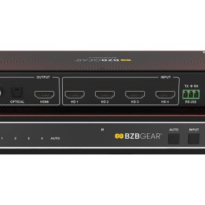 BZBGEAR BG-UHD-MVS41A 4×1 4K UHD HDMI Seamless Switcher/Quad MultiViewer with Audio De-Embedding