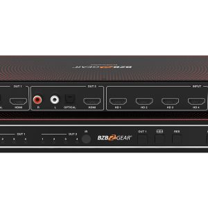BZBGEAR BG-UHD-MVS42MA 4×2 4K UHD HDMI Seamless Switcher/Quad MultiViewer with Audio De-Embedding