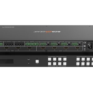 BZBGEAR BZ-MVS4X4-4K 4×4 4K UHD HDMI Video Wall Processor/Seamless Matrix Switcher with Scaler/IR/Audio/RS-232