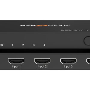 BZBGEAR BZB-SW-41A 4×1 4K UHD Ultra Slim HDMI Switcher with IR Remote Control