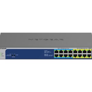 BZBGEAR NET-6RU905 Netgear 16-Port POE++ Gigabit Ethernet Unmanaged Switch 380 W PoE Budget (GS516UP-100NAS)