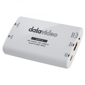 Datavideo CAP-4 4K HDMI to USB-C Capture Box 2160p60 UVC 10Gbps HDMI Loop-Through Line-In